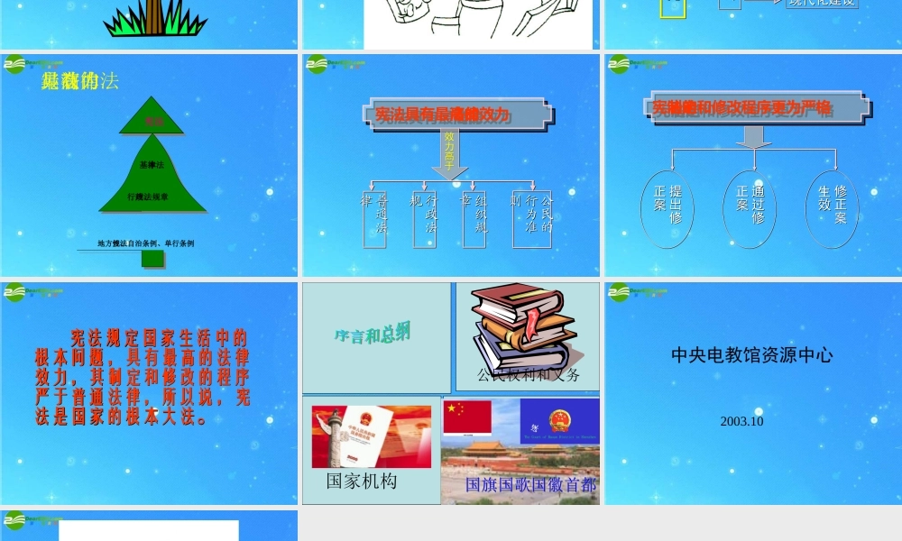 七年级政治下册 宪法是国家的根本大法教材解析课件 鲁教版 课件