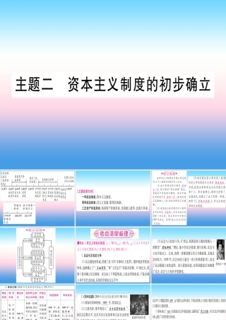 (甘肃专用)中考历史总复习 第一篇 考点系统复习 板块五 世界近代史 主题二 资本主义制度的初步确立(精讲)课件
