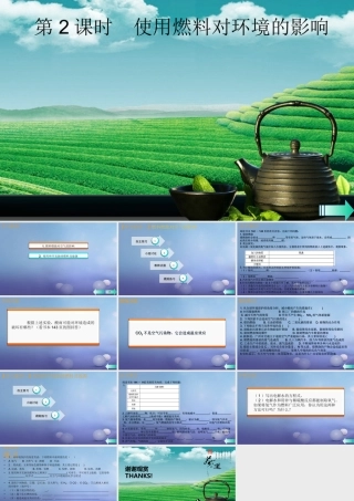 九年级化学上册 第七单元 燃料及其利用 课题2 燃料的合理利用与开发 第2课时 使用燃料对环境的影响导学课件 (新版)新人教版 课件