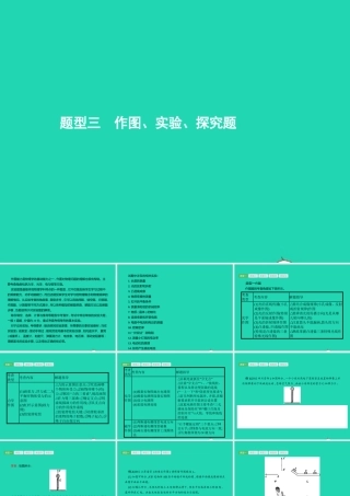 中考物理 题型三 作图 实验 探究题课件