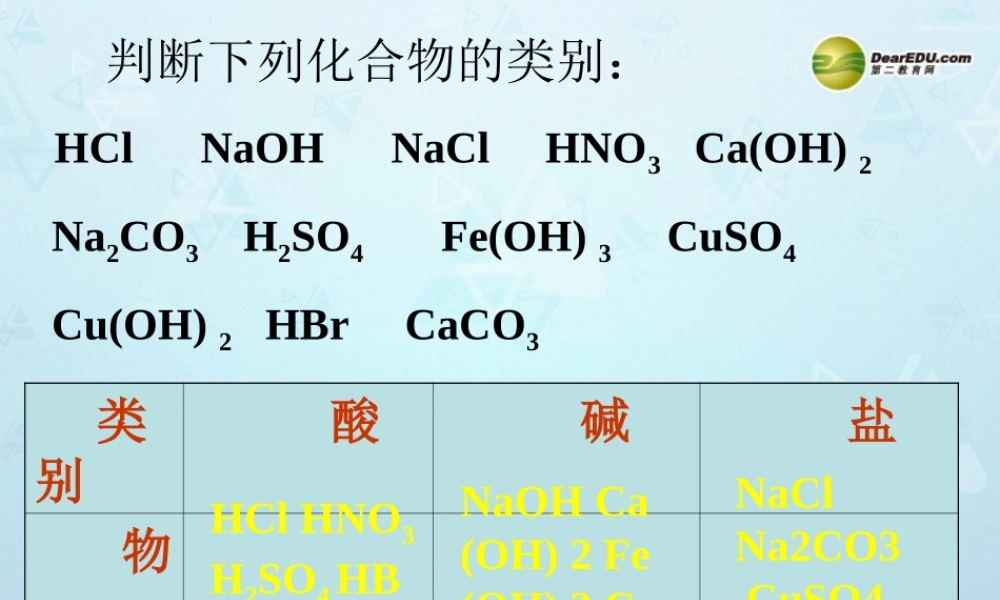 九年级化学下册 第11单元 课题1 生活中常见的盐课件 新人教版 课件