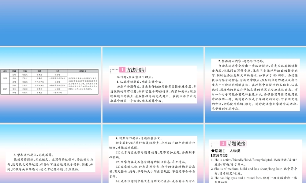 中考英语总复习 第三部分 中考题型实战篇 6 书面表达习题课件