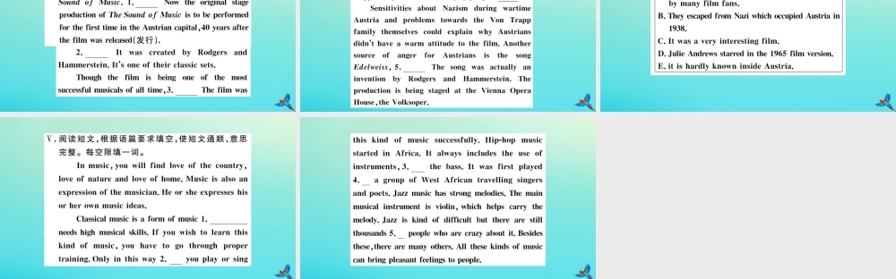(河南专版)九年级英语全册 Unit 9 I like music that I can dance to(第3课时)习题课件 (新版)人教新目标版 课件