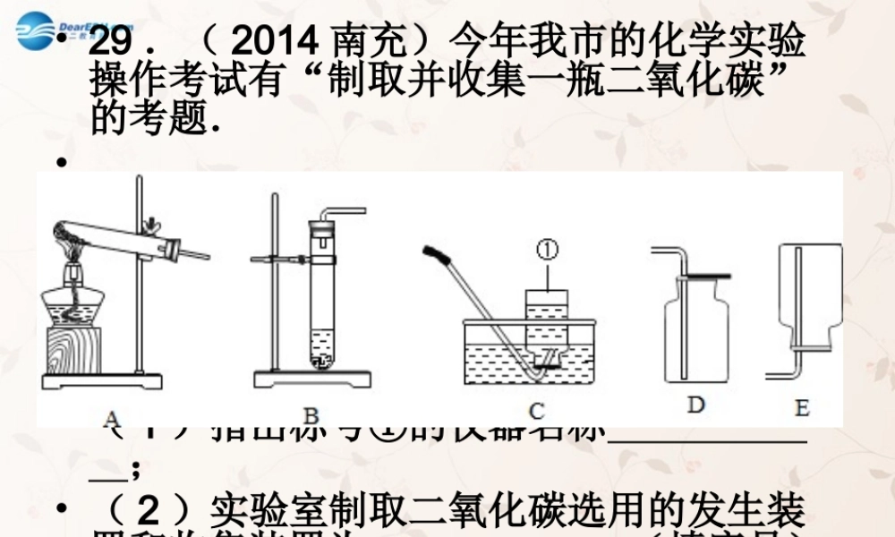九年级化学上册 二氧化碳复习课件 鲁教版 课件