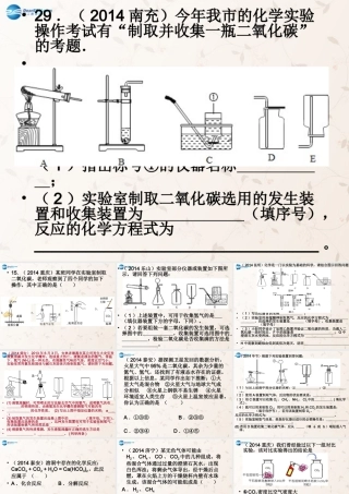 九年级化学上册 二氧化碳复习课件 鲁教版 课件