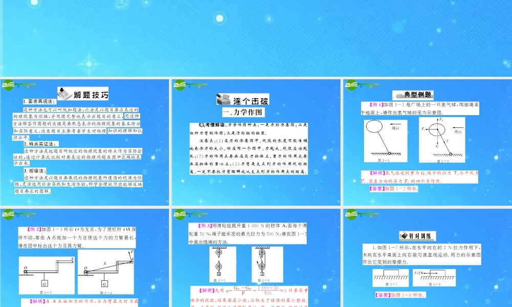 中考物理复习 专题1 作图题课件 人教新课标版 课件