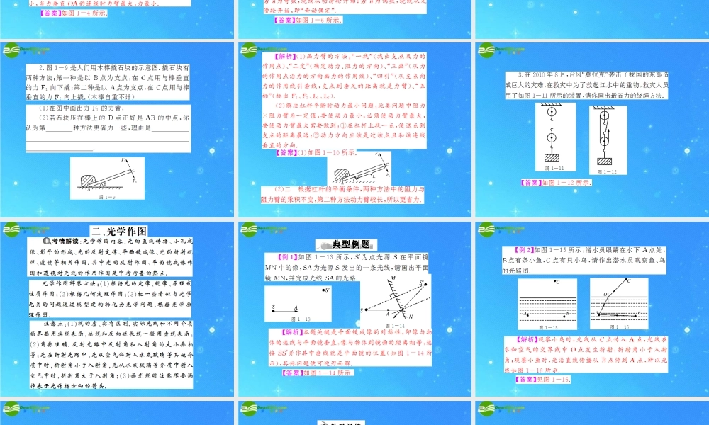 中考物理复习 专题1 作图题课件 人教新课标版 课件