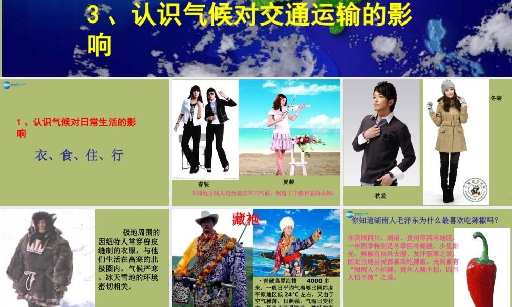 七年级地理上册 第四章 活动课—气候与我们的生产生活课件 商务星球版 课件