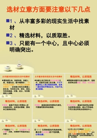 中考语文 话题作文3－选材立意课件