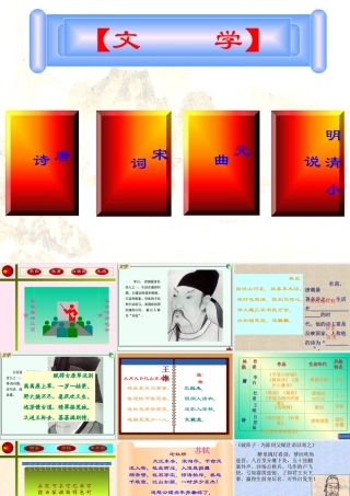 七年级历史下册 4.19(文学艺术(上))课件 华东师大版 课件