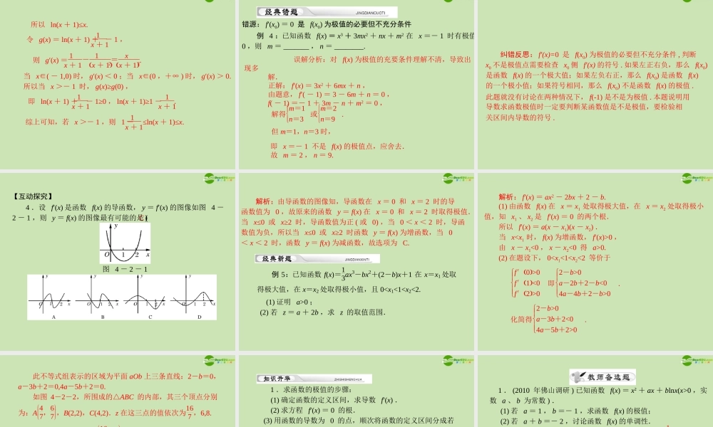 (高考风向标)高考数学一轮复习 第四章 第2讲 导数在研究函数中的应用精品课件 理 课件