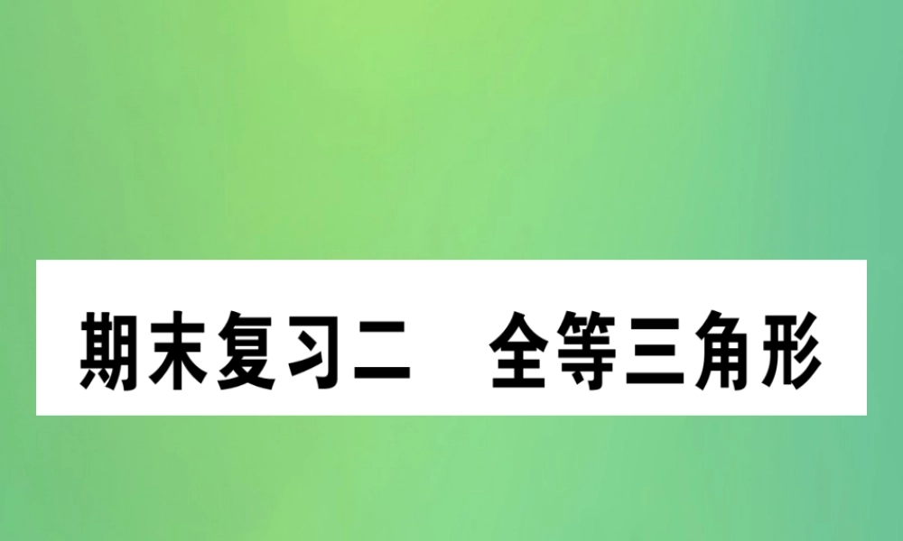 (江西专用)八年级数学上册 期末复习二 全等三角形作业课件 (新版)新人教版 课件