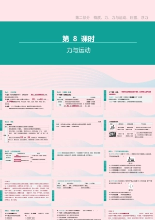 中考物理 第8课时(力与运动)复习课件