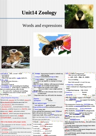 Unit14 Zoology 新课标 人教版 课件
