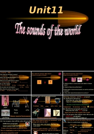 Unit11 The sounds of the world[整理]新课标 人教版 课件