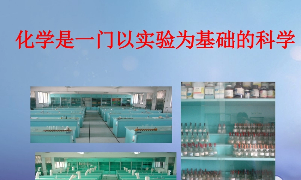 九年级化学上册 12 体验化学探究 化学是一门以实验为基础的科学素材 (新版)鲁教版 素材