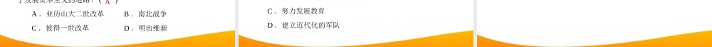 九年级历史上册 第六单元 第19课 俄国、日本的历史转折 配套课件 人教新课标版 课件
