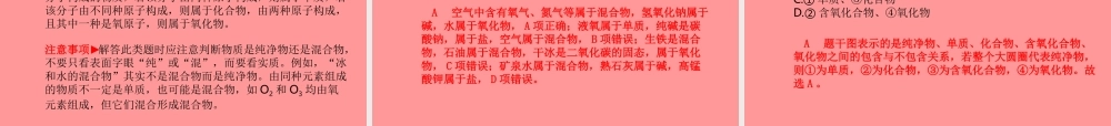 (潍坊专版)中考化学总复习 第一部分 系统复习 成绩基石 第三单元 物质构成的奥秘 第2课时 物质的组成和分类课件 新人教版 课件