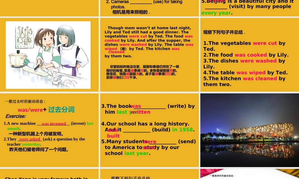 中考英语语法考点专题复习11 被动语态课件1 课件