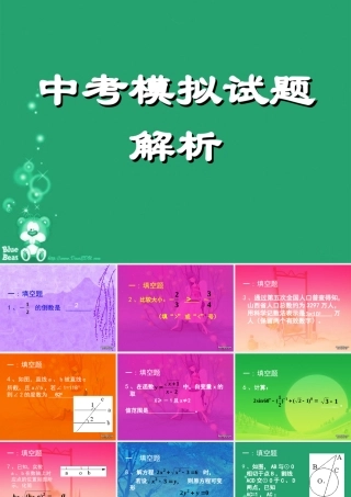 中考数学模拟试题解析一 北师大版 试题