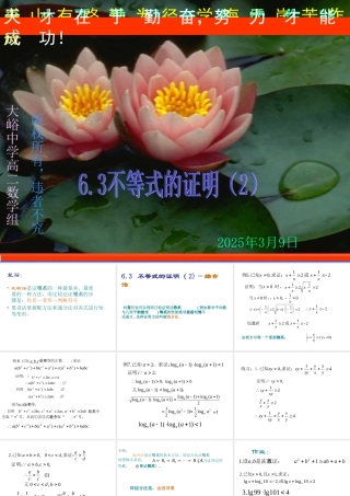 6.3(2) 第六章不等式课件 第六章不等式课件