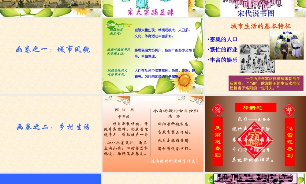 七年级历史下册丰富多彩的社会生活2课件北师大版 课件