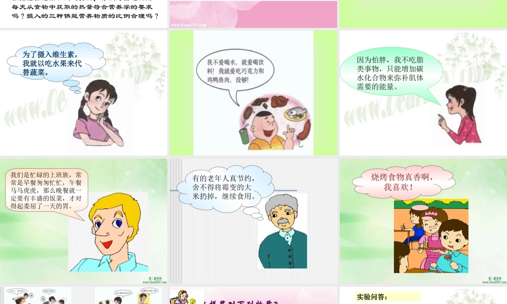 九年级化学有机物知识的应用 课件