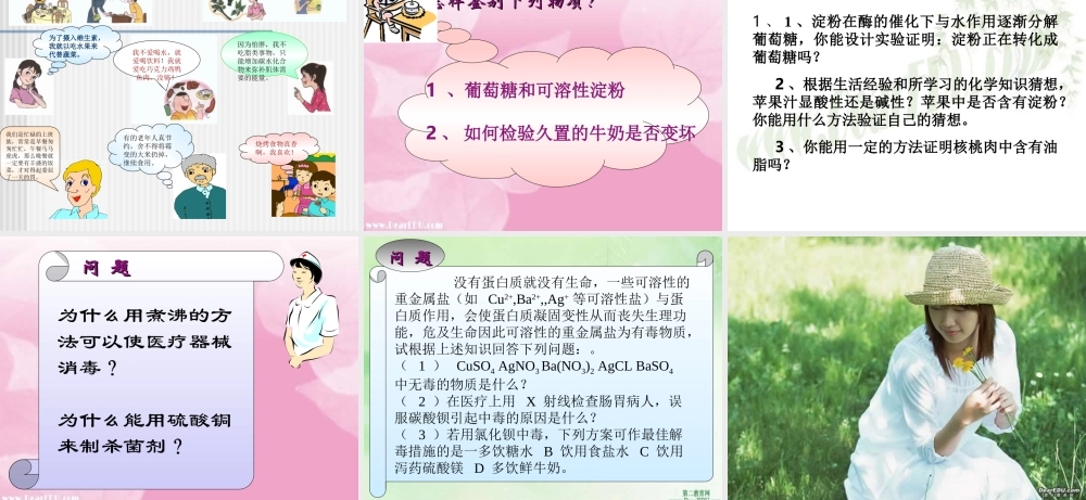 九年级化学有机物知识的应用 课件