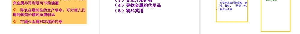 九年级化学下册 金属的防护和回收课件 上教版 课件