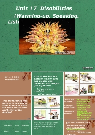 Unit 17 Disability 湖北地区高二英语Unit17教学课件(含ppt,视频文件)人教版 湖北地区高二英语Unit17教学课件(含ppt,视频文件)人教版