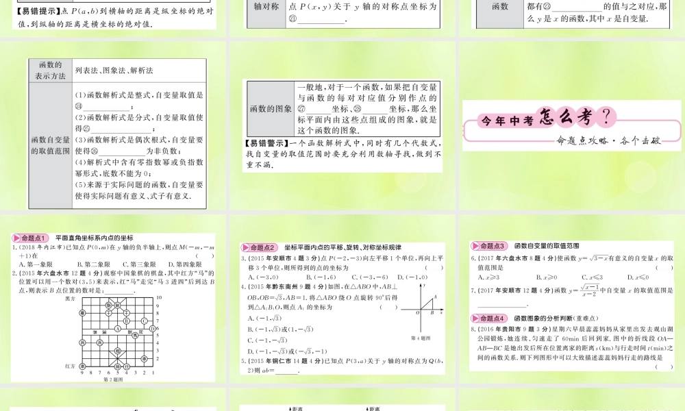 (贵州专版)中考数学总复习 第1轮 教材知识梳理 第3章 函数及其图像 第9节课件
