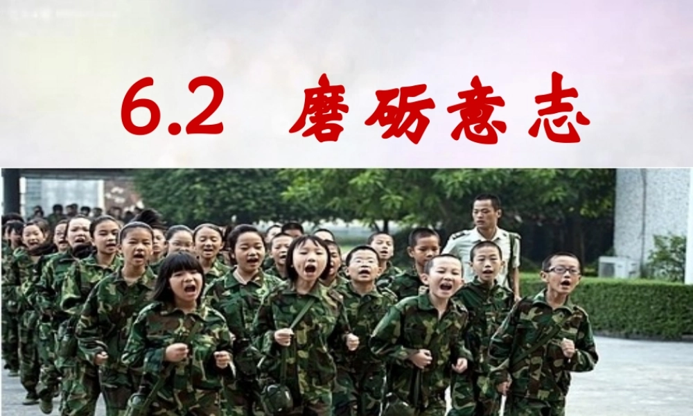 七年级政治下册 6.2 磨砺意志课件 粤教版 课件