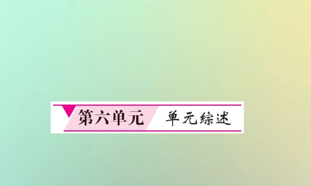 九年级历史上册 第六单元 资本主义制度的扩张和第二次工业革命单元综述课件 岳麓版 课件