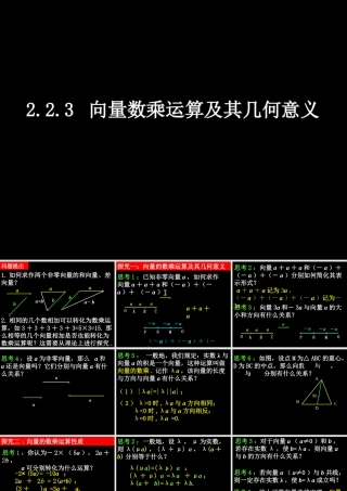 0530高一数学(223向量数乘运算及其几何意义) 高一数学全套课件 必修四