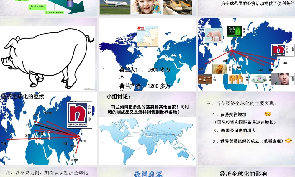 九年级历史下册 第16课 世界经济的全球化课件 新人教版 课件