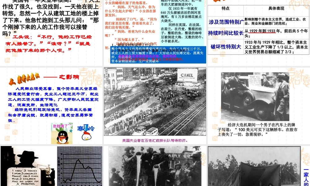 九年级历史下册 24(经济大危机)课件 人教新课标版 课件