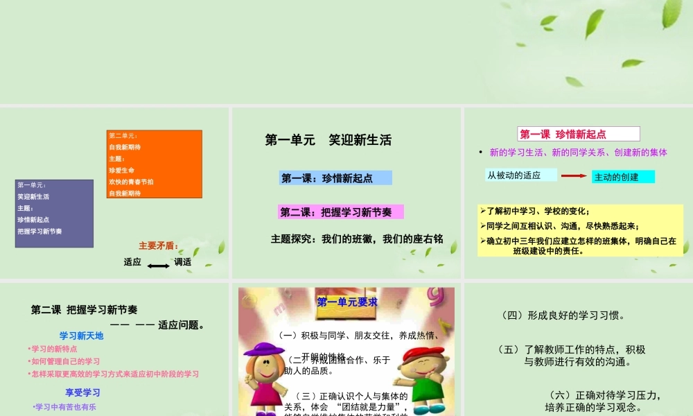 七年级政治 半期复习课件 人教新课标版 课件