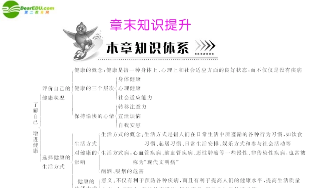 (随堂优化训练)八年级生物下册 第八单元 第三章 章末知识提升 配套课件 人教新课标版 课件