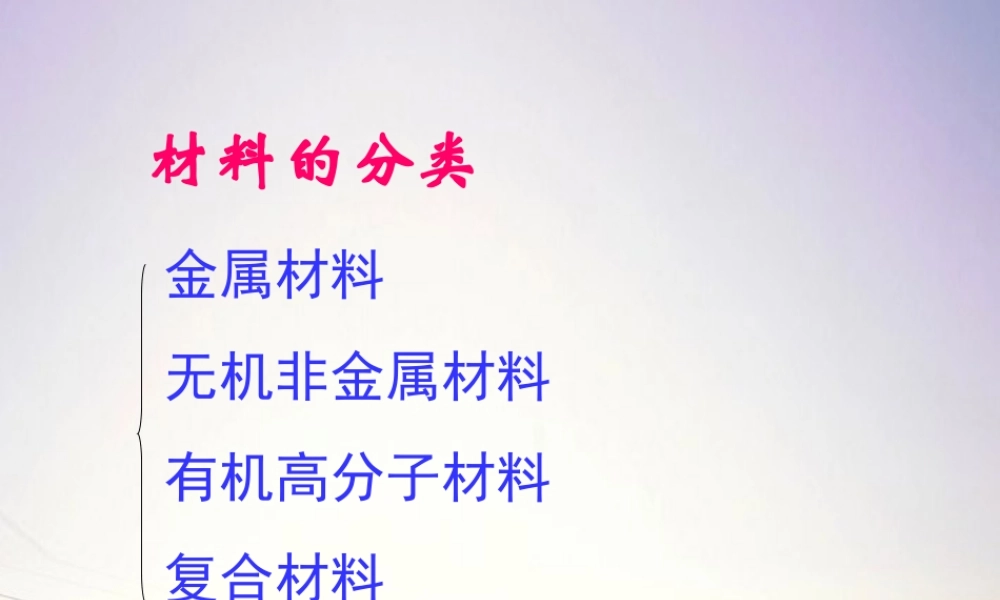 九年级化学 有机合成材料复习课件 湘教版 课件