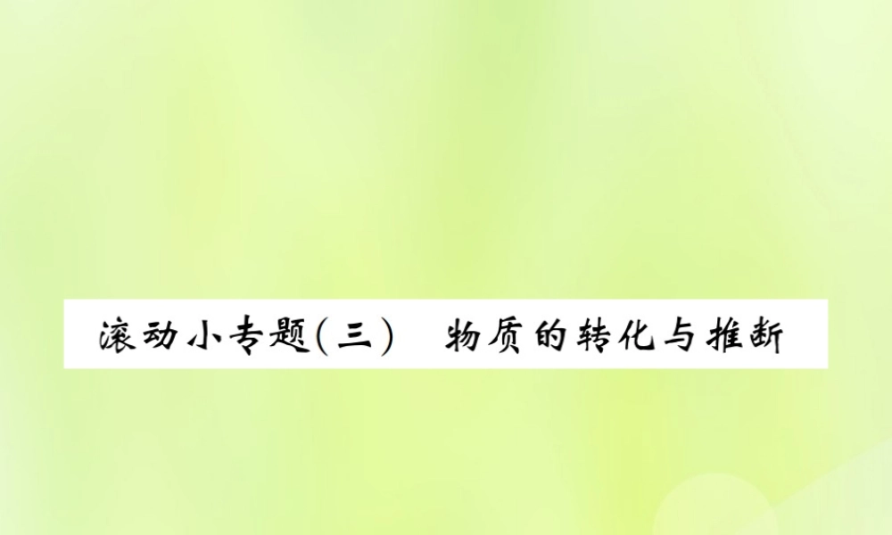 九年级化学下册 第十一单元 盐 化肥 滚动小专题(三)物质的转化与推断复习课件 (新版)新人教版 课件