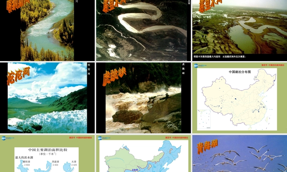 七年级地理上册 3.4 中国的河流和湖泊课件 中图版 课件