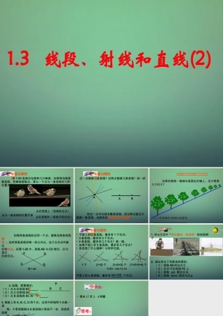 七年级数学上册 1.3.2线段射线直线课件2 (新版)青岛版 课件