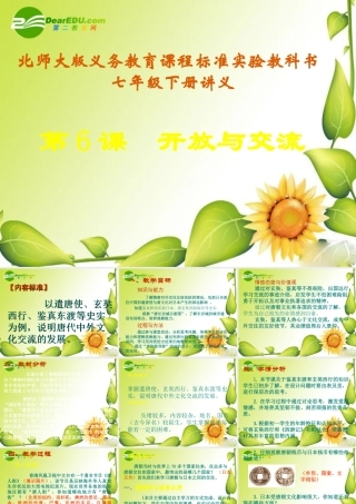 七年级历史下册开放与交流1课件北师大版 课件
