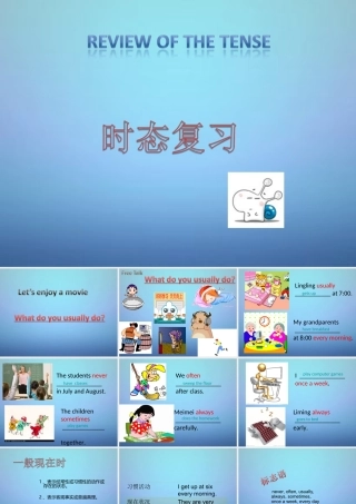 中考英语 一般现在时复习课件