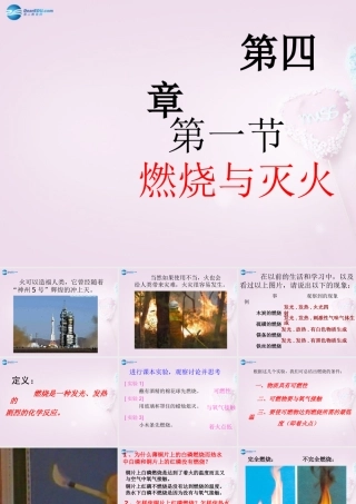 九年级化学全册 第四章 第一节 燃烧与灭火课件 (新版)沪教版 课件