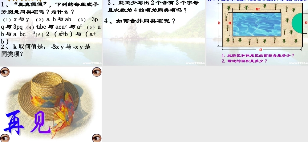 4.5 合并同类项 浙江省初一数学(上)全部课件整理 浙教版