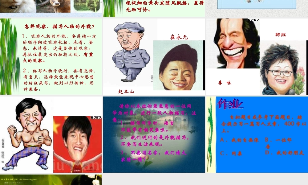 中考语文外貌描写课件