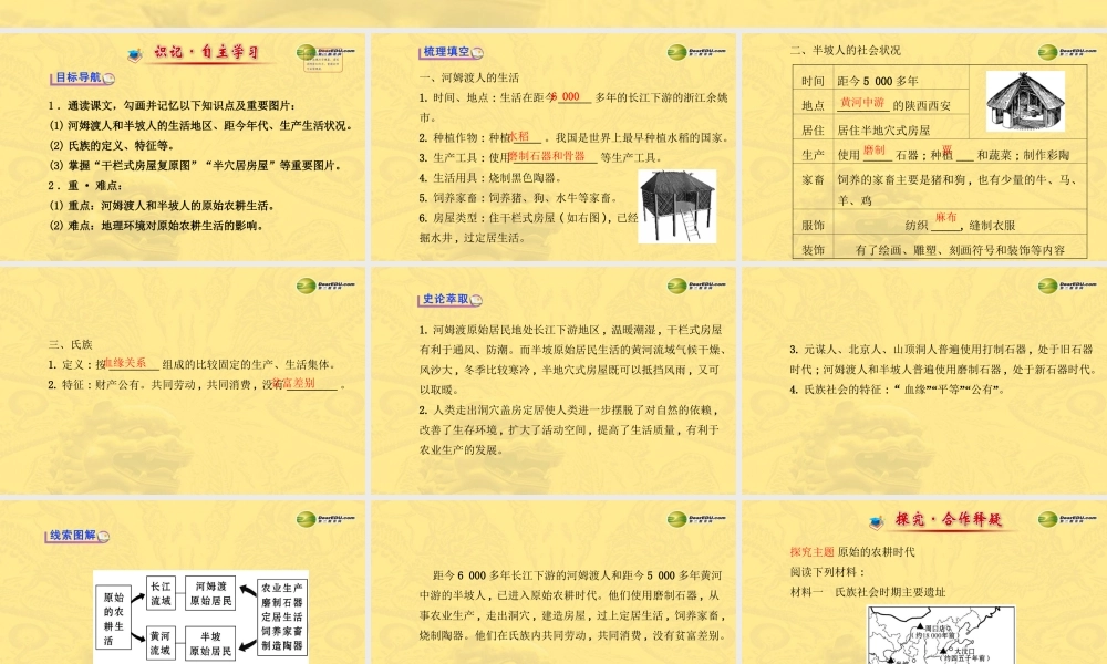 七年级历史上册 第一单元 第2课 原始的农耕生活课件 岳麓版 课件