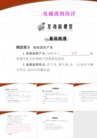 (随堂优化训练)八年级物理下册 第十章 二、电磁波的海洋课件 人教新课标版 课件