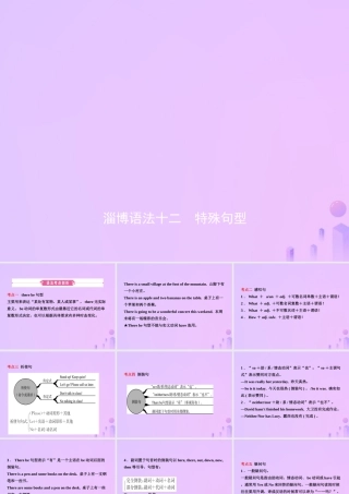 中考英语复习 语法十二 特殊句型课件